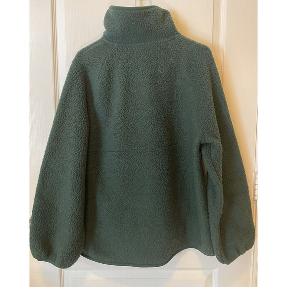 Madewell Women’s  XL Polartec Fleece Half Zip Green - Picture 3 of 12